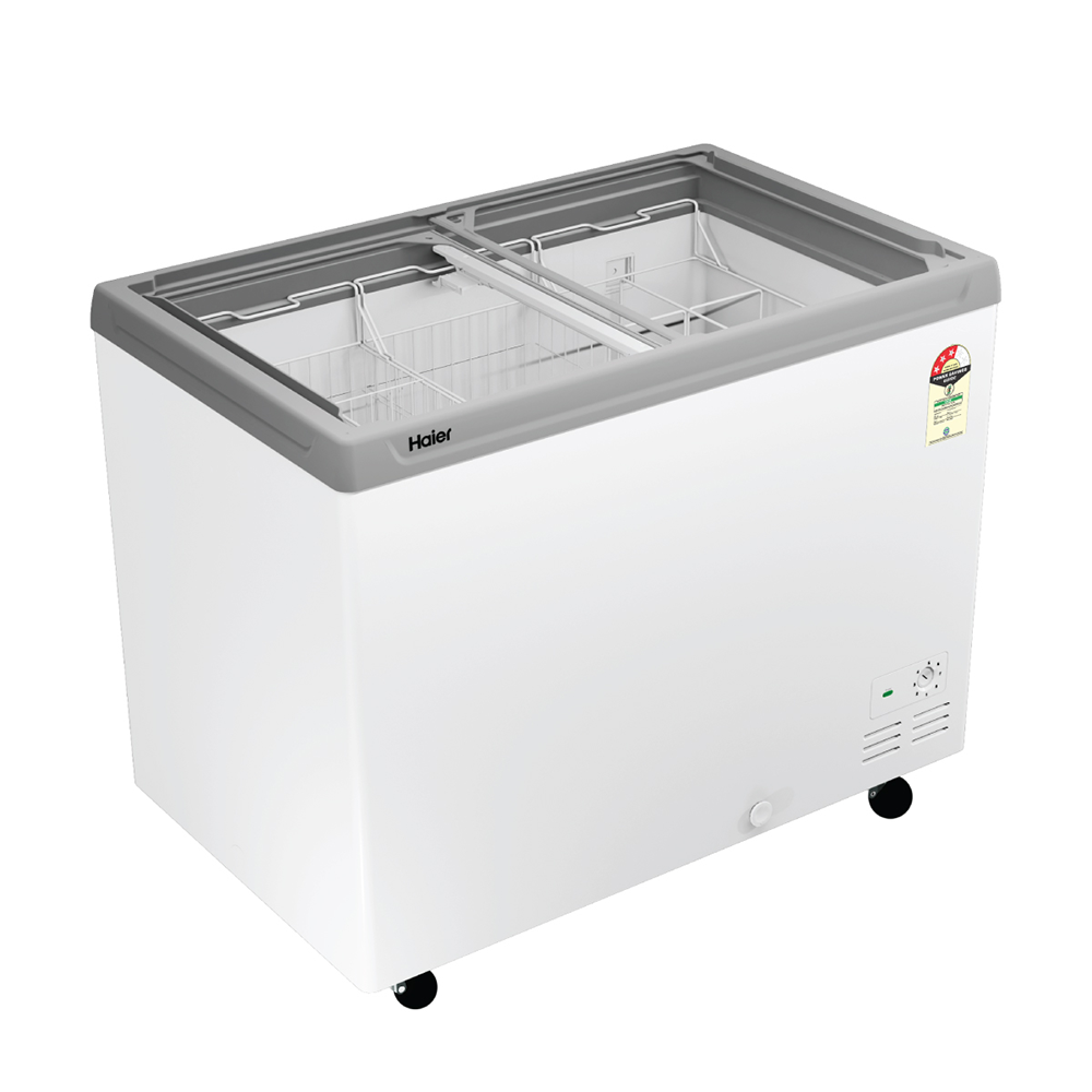 Haier 575L Glass Top Deep Freezer| 2026 STAR Rating (White)